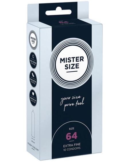 MISTER SIZE - CONDOMS SIZE XXL 64 MM (10 UNITS)