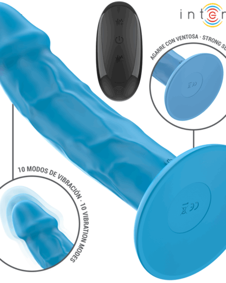 INTENSE - PHOEBE REALISTIC VIBRATOR 10 VIBRATIONS BLUE REMOTE CONTROL