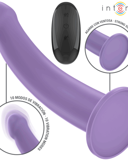 INTENSE - EDDIE VIBRATOR 17.5 CM 10 VIBRATIONS PURPLE REMOTE CONTROL