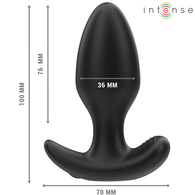 INTENSE - JOEY ANAL PLUG 10 VIBRATIONS BLACK REMOTE CONTROL - Image 2