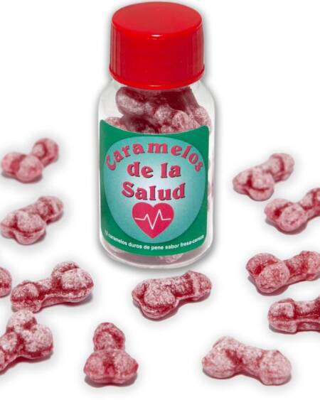 DIABLO PICANTE - 12 HEALTH CANDIES PENIS SHAPE STRAWBERRY/CHERRY