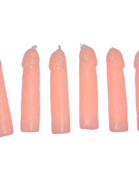 DIABLO PICANTE - 6 FLESH PENIS SHAPED CANDLES