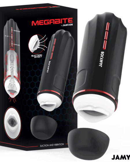 JAMYJOB - MEGABITE AUTOMATIC MOUTH MASTURBATOR 5 MODES STIMULATING WAVES AND VIBRATION