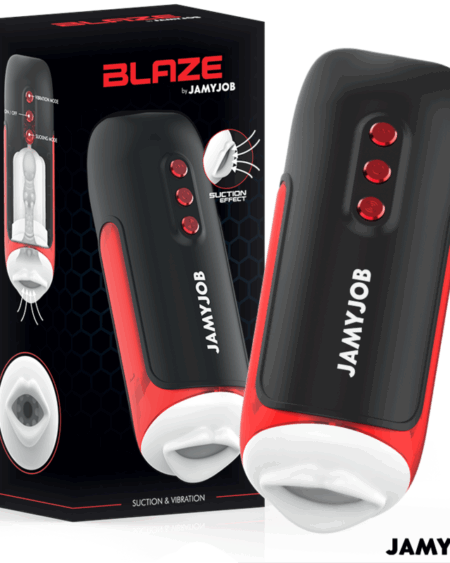 JAMYJOB - BLAZE AUTOMATIC MOUTH MASTURBATOR 5 MODES STIMULATING WAVES AND VIBRATION
