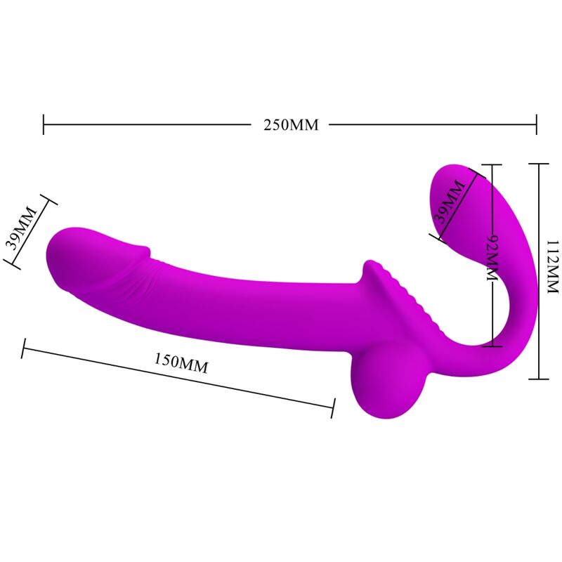 PRETTY LOVE - KELPIE DOUBLE STRAP-ON STIMULATOR PURPLE - Image 4