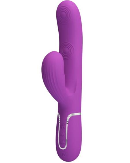 PRETTY LOVE - PERLITA 3 IN 1 MULTIFUNCTION RABBIT VIBRATOR  PURPLE