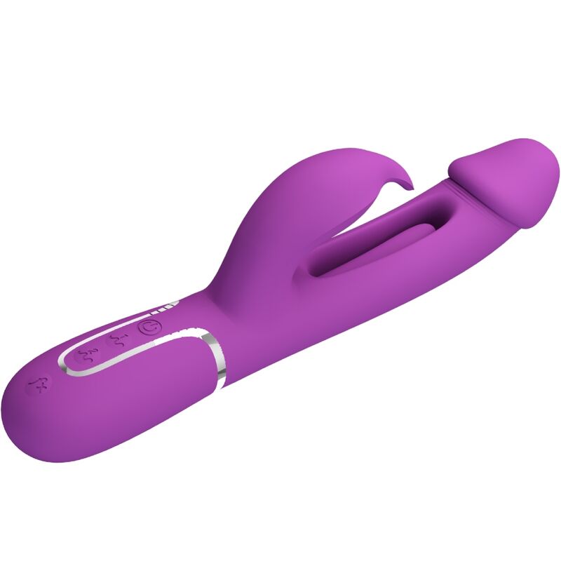 PRETTY LOVE - KAMPAS 3 IN 1 MULTIFUNCTION RABBIT VIBRATOR  PURPLE - Image 3