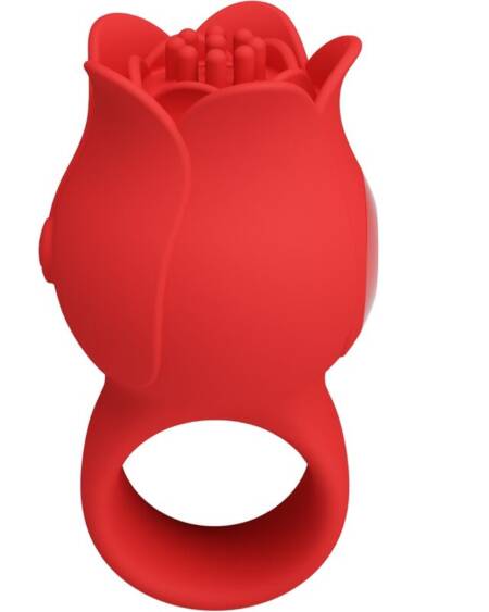 PRETTY LOVE - JAE ROSE SHAPED FINGER VIBRATOR 10 VIBRATIONS RED