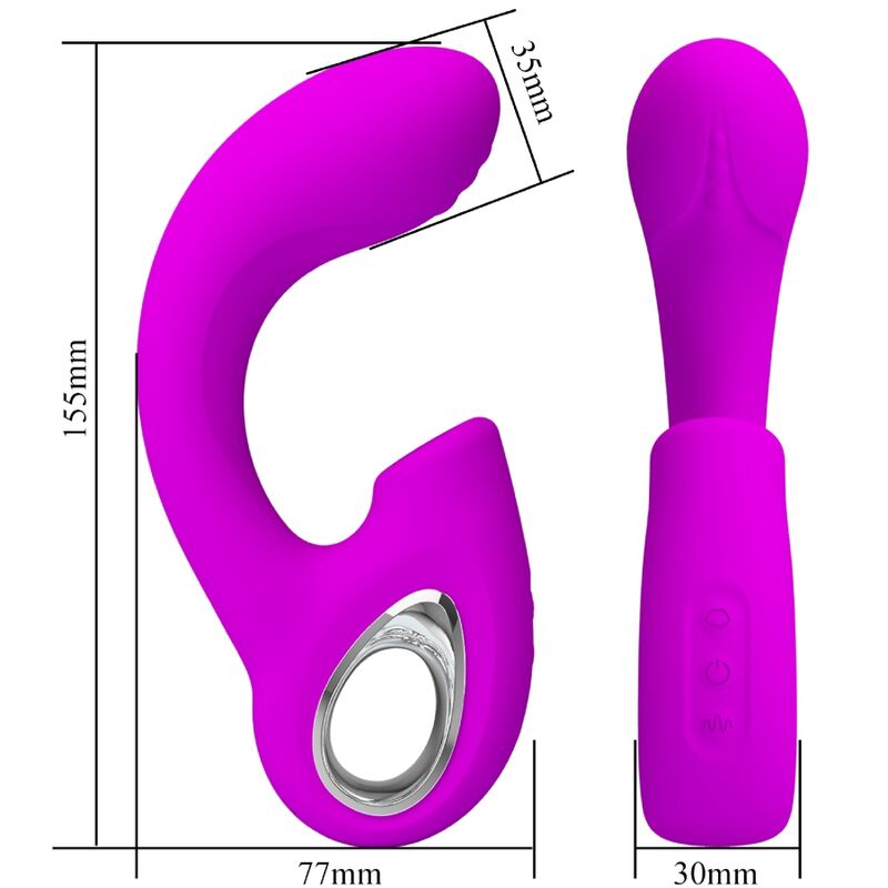PRETTY LOVE - SIBEL SIBEL G-SPOT VIBRATOR + CLITORIS STIMULATOR 10 VIBRATIONS PURPLE – Bild 5