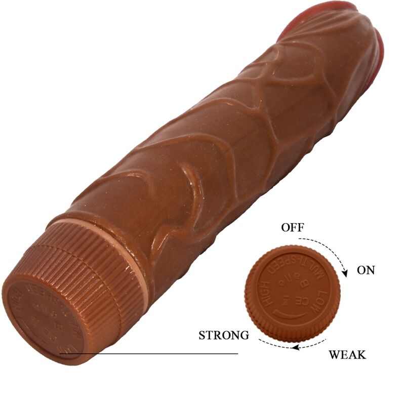 BAILE - BOB REALISTIC VIBRATOR 22.5 CM MULATTO - Image 5