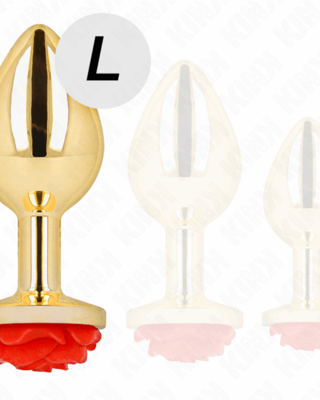 KINK -  PLUG ANAL GOLD ROSE RED SIZE L