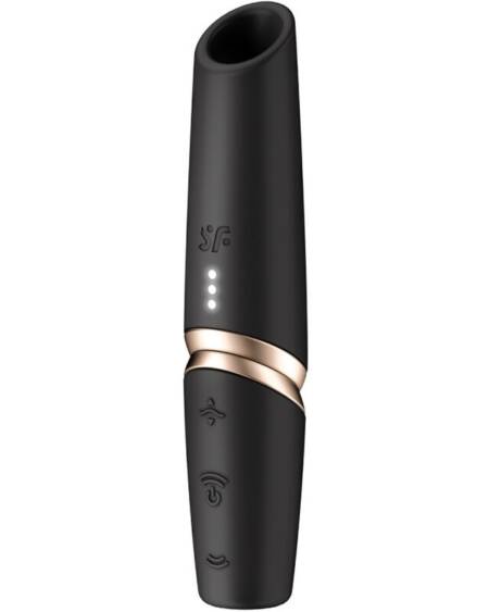 SATISFYER - PERFECT KISS WAVE CLITORIS STIMULATOR BLACK / GOLD