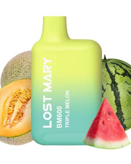 LOST MARY - BM600 NICOTINE VAPER 2% DISPOSABLE TRIPLE MELON