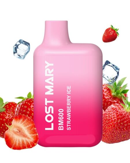 LOST MARY - BM600 NICOTINE VAPER 2% DISPOSABLE STRAWBERRY ICE