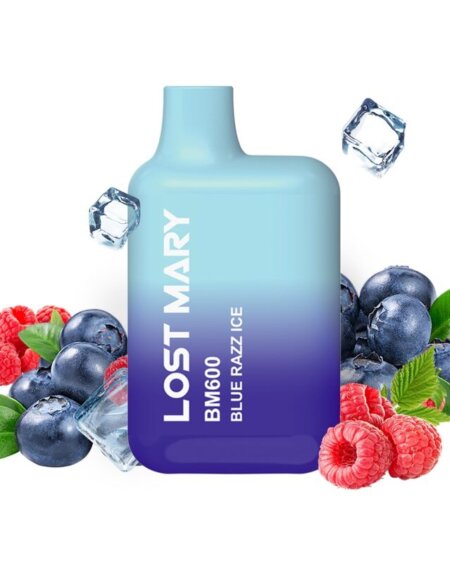 LOST MARY - BM600 NICOTINE VAPER 2% DISPOSABLE BLUE RAZZ ICE