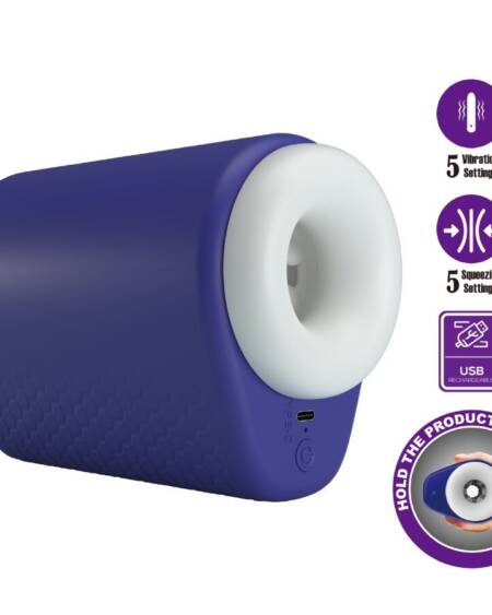 PRETTY LOVE - DJ LADY MALE MASTURBATOR WITH VIBRATION 5 SETTINGS PURPLE