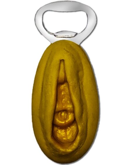 DIABLO PICANTE - SILVER OPENER WITH A GOLDEN VAGINA SHAPE