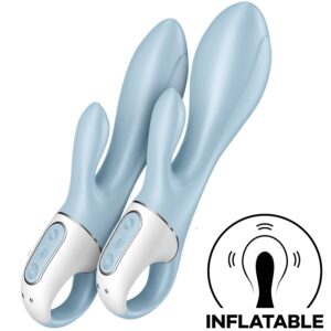 SATISFYER - AIR PUMP BUNNY 1 INFLATABLE RABBIT VIBRATOR BLUE