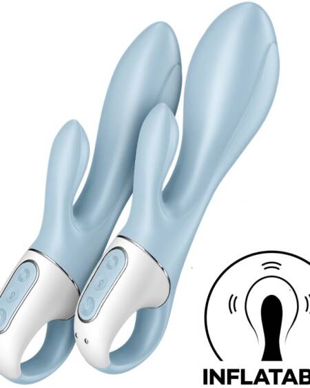 SATISFYER - AIR PUMP BUNNY 1 INFLATABLE RABBIT VIBRATOR BLUE