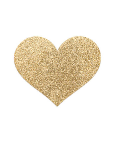 BIJOUX - INDISCRETS FLASH GOLDEN HEART NIPPLE COVERS