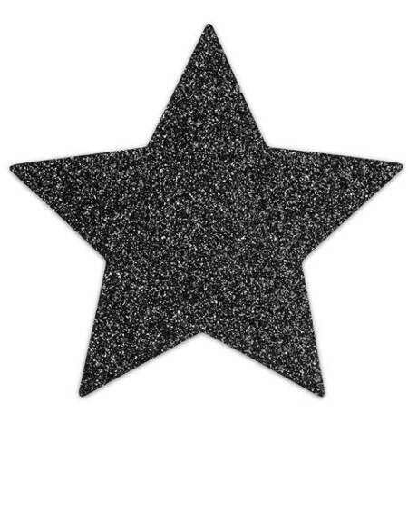 BIJOUX - INDISCRETS FLASH BLACK STAR NIPPLE CAPS
