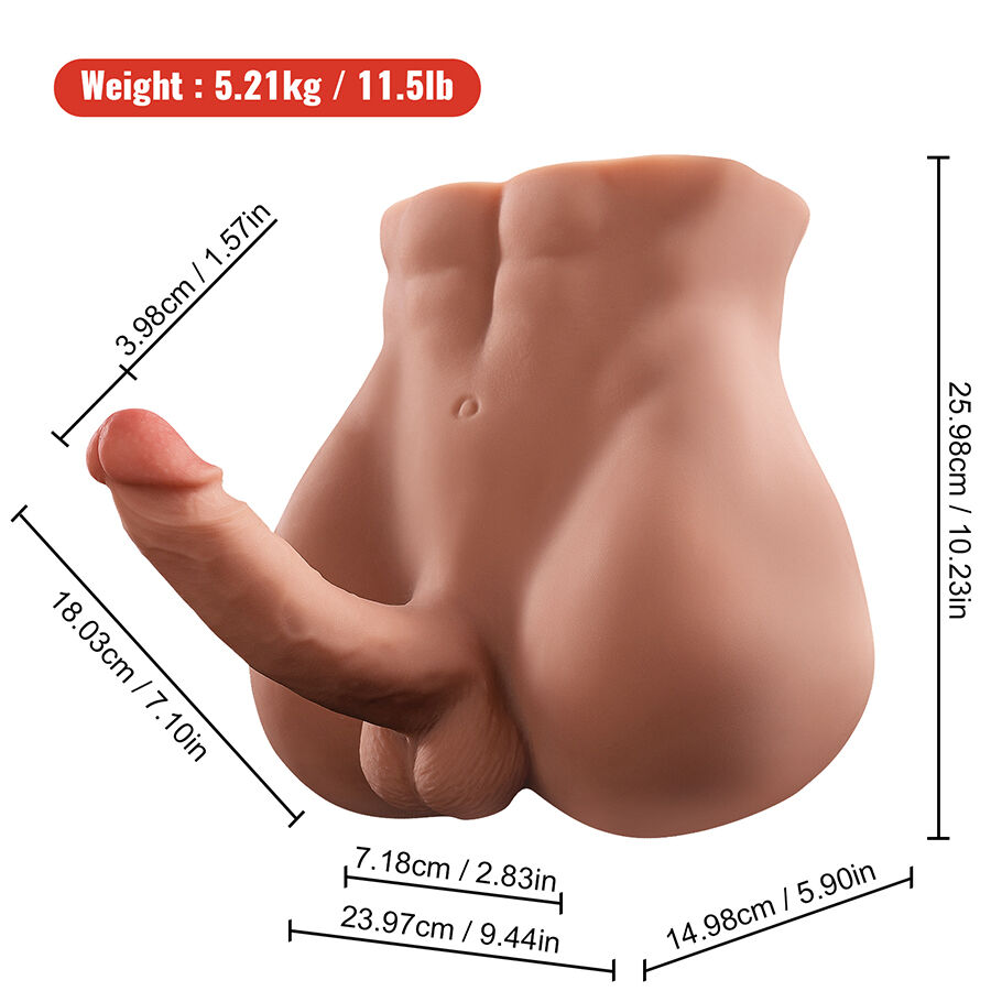 XISE - BERTLETT DILDO ASS REALISTIC DILDO AND ANUS MASTURBATOR FRONT POSITION WITH THRUSTING 18 CM - Image 5