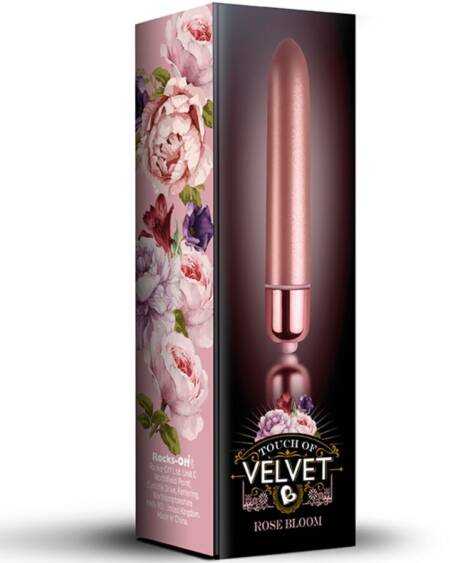 ROCKS-OFF - VIBRATING BULLET TOUCH OF VELVET ROSE BLOOM 10 SPEEDS