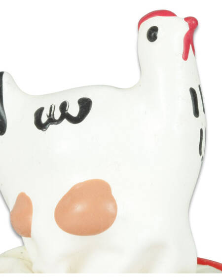 CONDOMERIE - HANDPAINTED NOVELTY CONDOMS CHICKEN WHITE