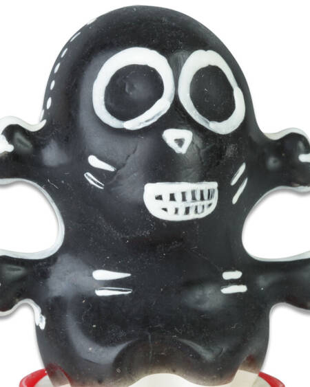CONDOMERIE - HANDPAINTED NOVELTY CONDOMS SKULL BLACK MODEL 1