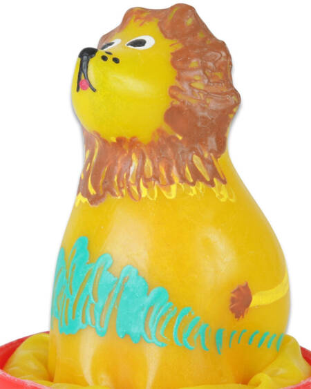 CONDOMERIE - HANDPAINTED NOVELTY CONDOMS SITTING LION