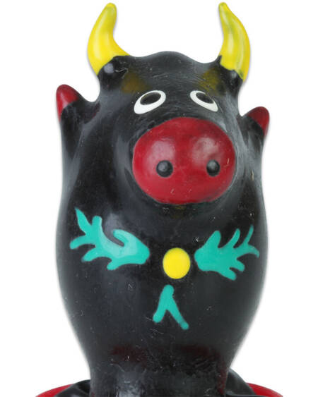 CONDOMERIE - HANDPAINTED NOVELTY CONDOMS BULL BLACK MODEL 1