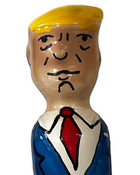 CONDOMERIE - HANDPAINTED NOVELTY CONDOMS GRUMPY TRUMP
