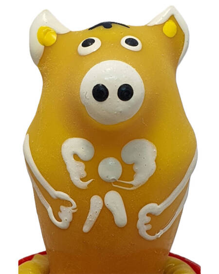 CONDOMERIE - HANDPAINTED NOVELTY CONDOMS PIG SITTING YELLOW