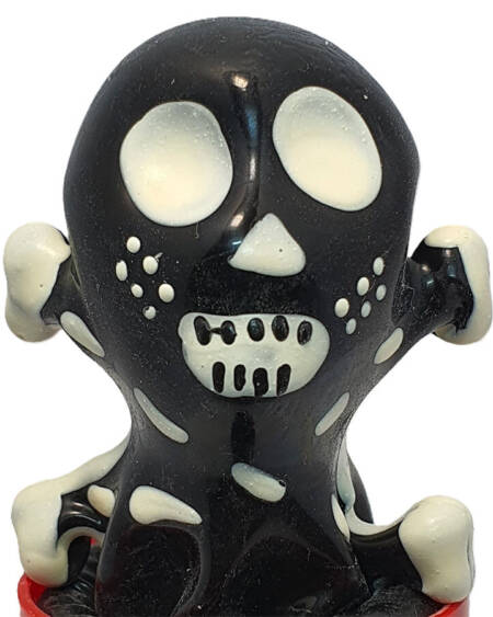 CONDOMERIE - HANDPAINTED NOVELTY CONDOMS SKULL BLACK MODEL 2