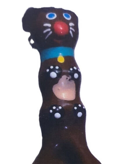 CONDOMERIE - HANDPAINTED NOVELTY CONDOMS BROWN DACHSHUND XL