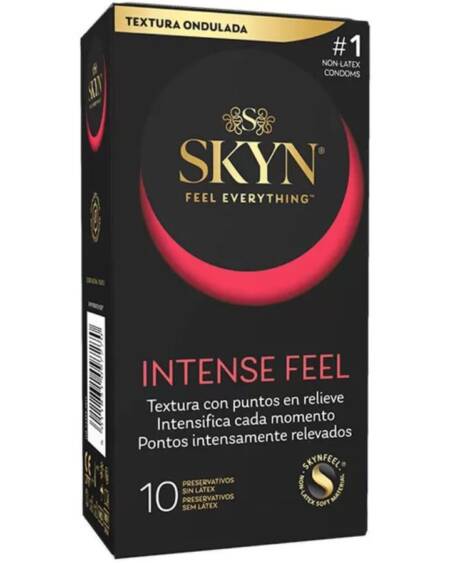 SKYN - INTENSE FEEL TEXTURED CONDOM WITH WAVY DESIGN 10 UNITS