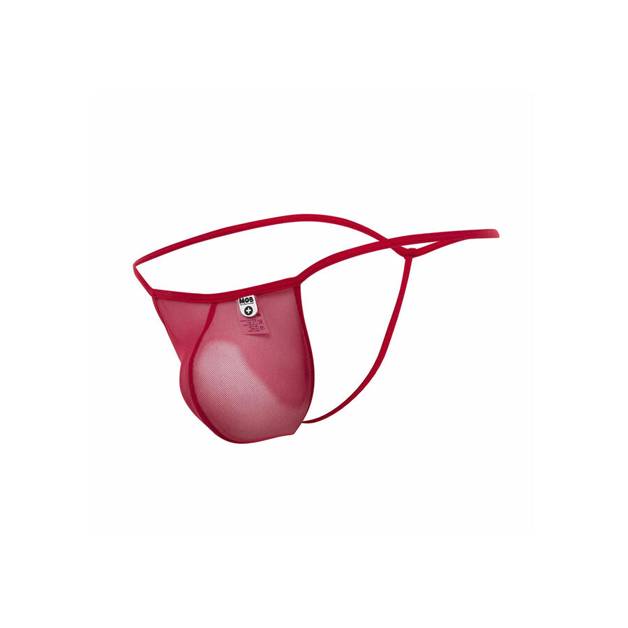 MOB - TRANSPARENT RED T-SHAPED THONG SIZE L/XL - Image 4