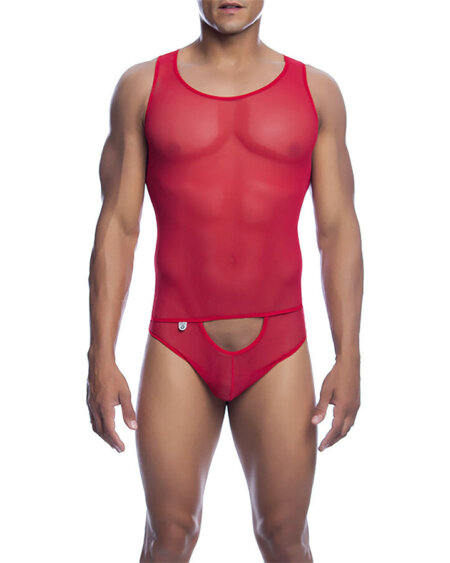 MOB - RED TRANSPARENT BODYSHEER SIZE L/XL