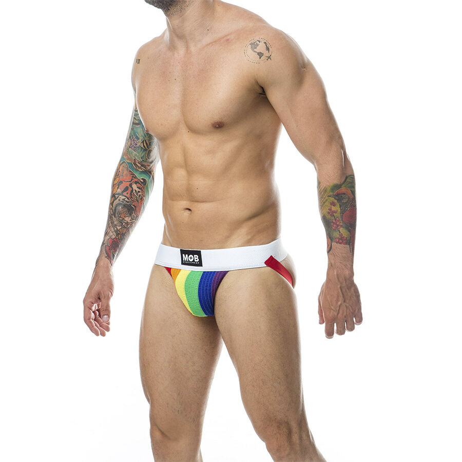 MOB - CLASSIC JOCK STRIPE RAINBOW SIZE L - Image 2