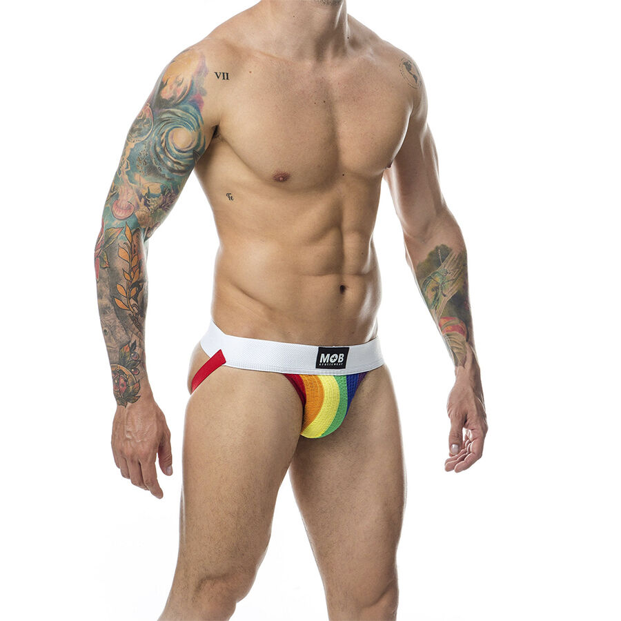 MOB - CLASSIC JOCK STRIPE RAINBOW SIZE L - Image 3