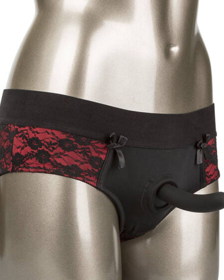 CALEXOTICS - SCANDAL SET OF CROTCHLESS PANTIES WITH DILDO SIZE S/M