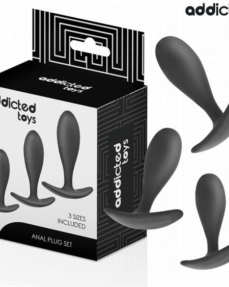ADDICTED TOYS - SET OF 3 ANAL PLUG SILICONE MODEL 2