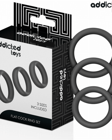 ADDICTED TOYS - SET OF FLAT SILICONE RINGS
