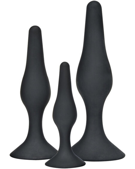 TOYJOY - ANAL PLAY CURVY COMPANIONS ANAL PLUG 3 PIECES BLACK