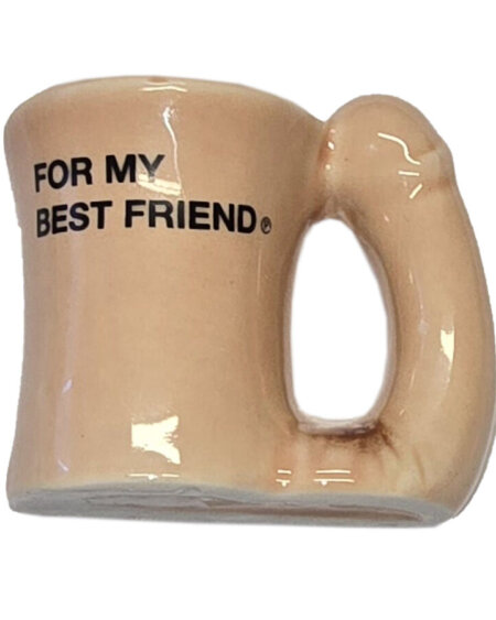 DIABLO PICANTE  CERAMIC MUG MAGNET WITH PENIS HANDLE “FOR MY BEST FRIEND”