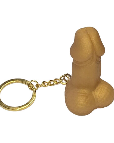 DIABLO PICANTE - PENIS SHAPED WHISTLE KEYRING GOLD COLOR