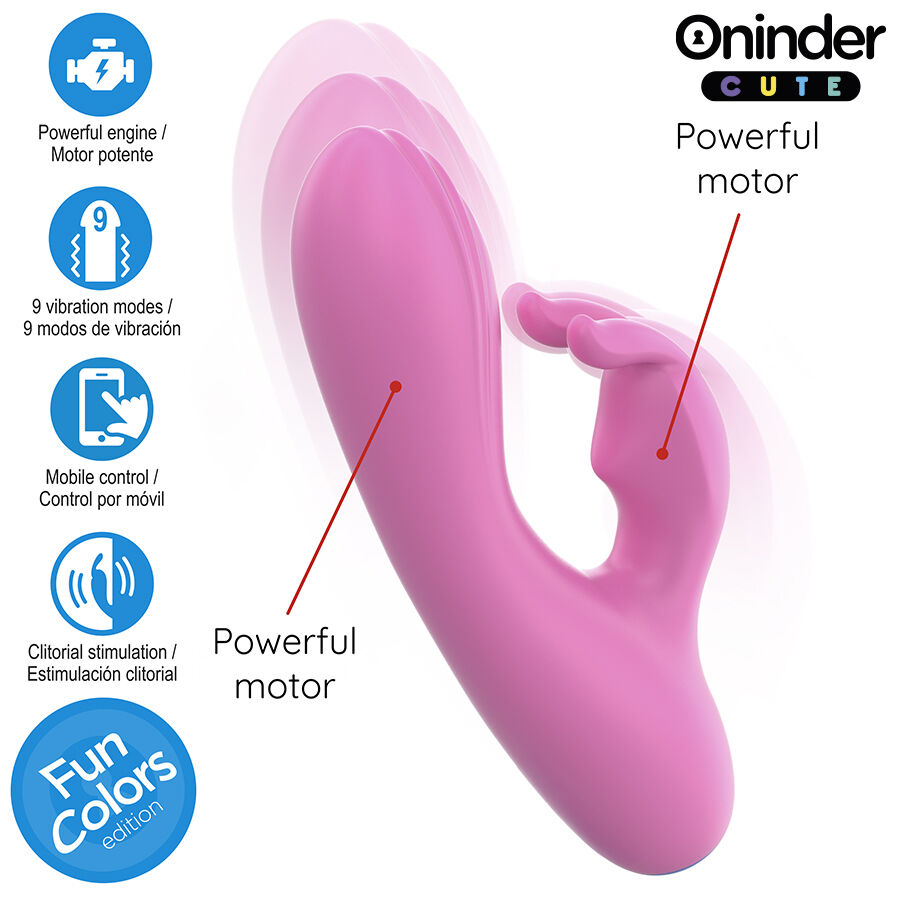 ONINDER CUTE - LOVE BUNNY VIBRATOR G-SPOT CLITORIS - FREE WORLDWIDE APP - Image 5