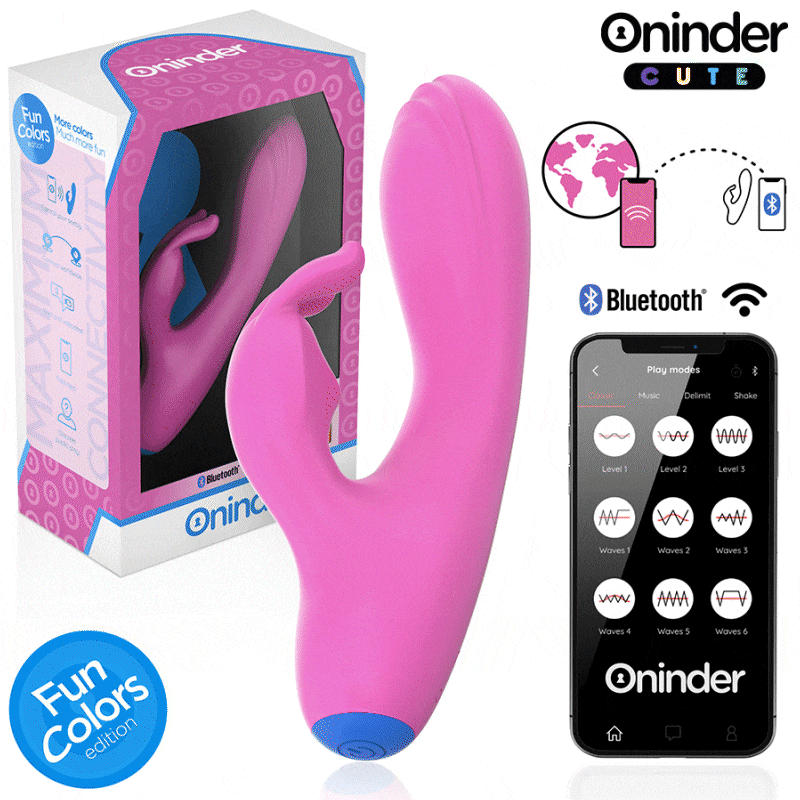 ONINDER CUTE - LOVE BUNNY VIBRATOR G-SPOT CLITORIS - FREE WORLDWIDE APP - Image 2
