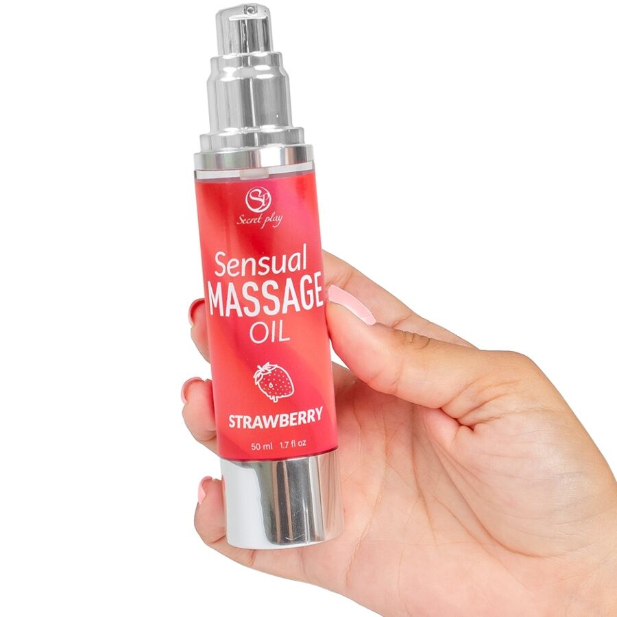 SECRETPLAY - STRAWBERRY MASSAGE OIL – Bild 2