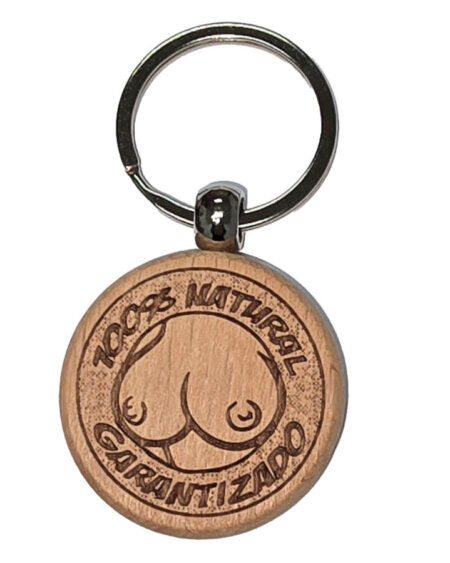 DIABLO PICANTE - WOODEN BREAST-SHAPED KEYCHAIN